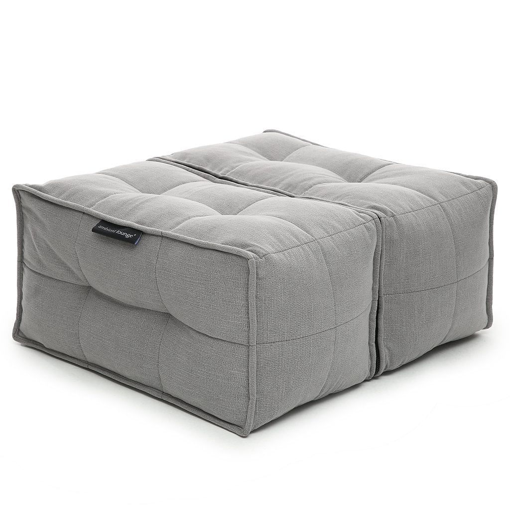 Twin Ottoman Keystone Grey (with linen) Ambient Lounge® USA