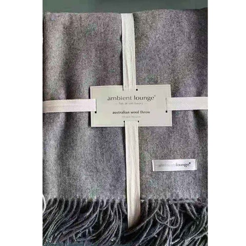 Throw - Australian Wool Throw - Deep Grey