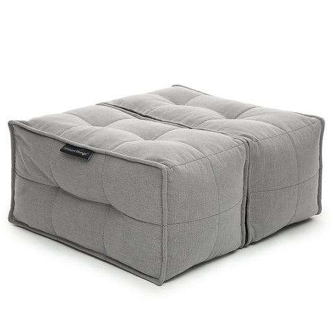 Twin Ottoman - Keystone Grey (with linen)