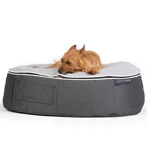 (M) Premium ThermoQuilt Dog Bed (grey)