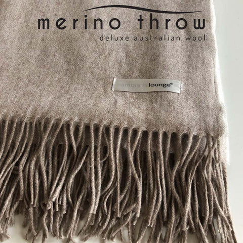 Throw - Australian Wool Throw - Camel Tea