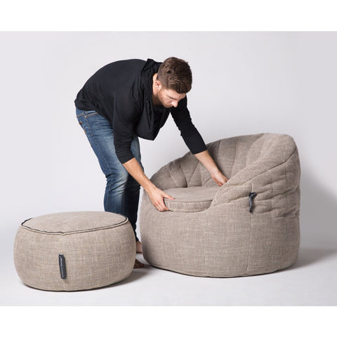 Wing Ottoman - Eco Weave