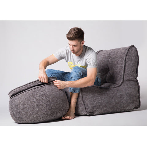 Wing Ottoman - Luscious Grey