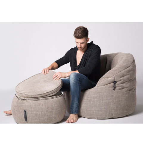 Wing Ottoman - Eco Weave