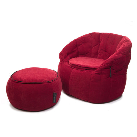 Wing Ottoman - Wildberry Deluxe