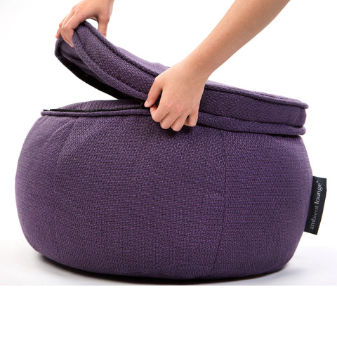 Wing Ottoman - Aubergine Dream
